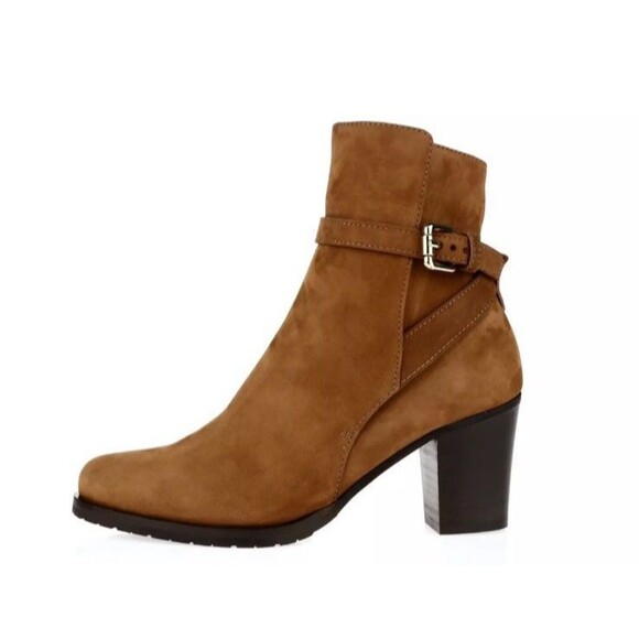 L.K. Bennett Shoes - L.K. BENNETT "ALEENA" brown cognac suede short boots Shoe Size 37.5 / 7.5